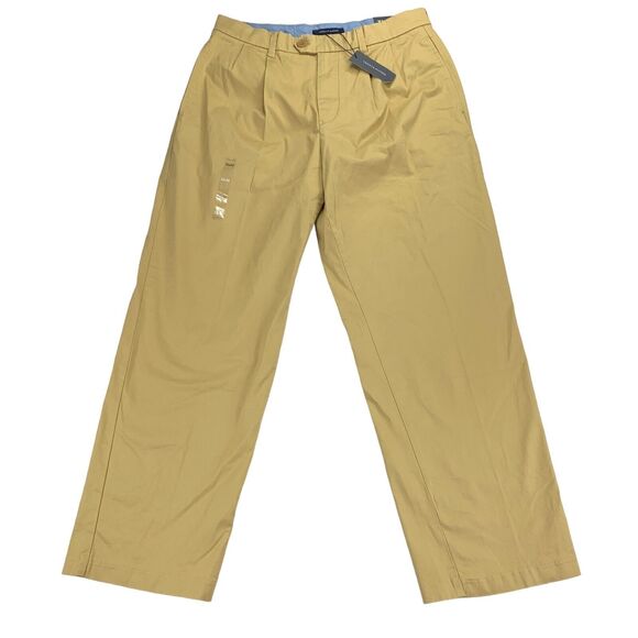 Tommy Hilfiger Other - Tommy Hilfiger Mens TH Flex New School Prep Pleated Chino Pants Khaki 32x30